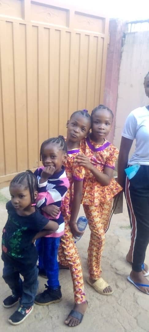 Children smiling outside
